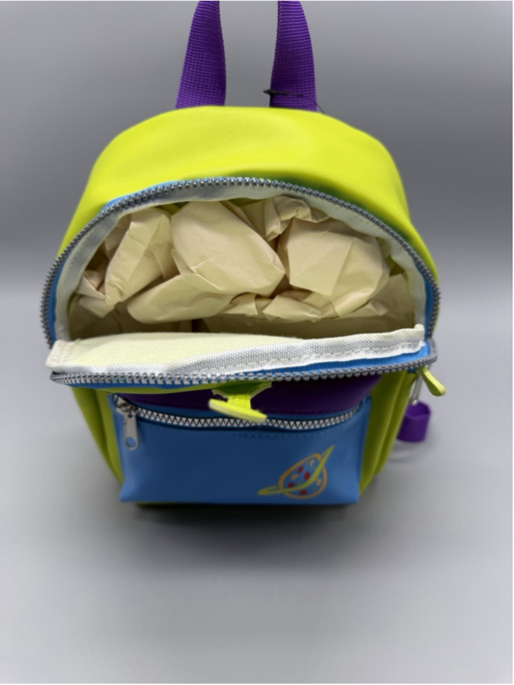 Disney Pixar Toy Story Alien Small Colorblock Backpack Zip Adjustable Straps - Picture 3 of 5